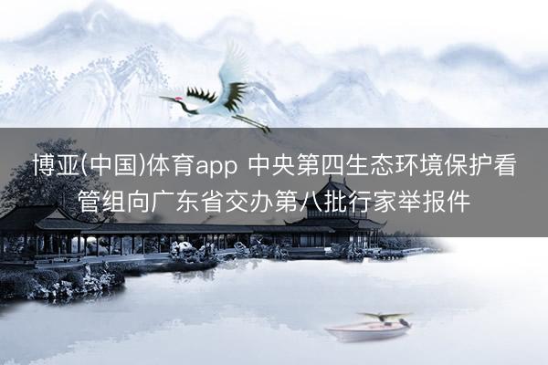 博亚(中国)体育app 中央第四生态环境保护看管组向广东省交办第八批行家举报件