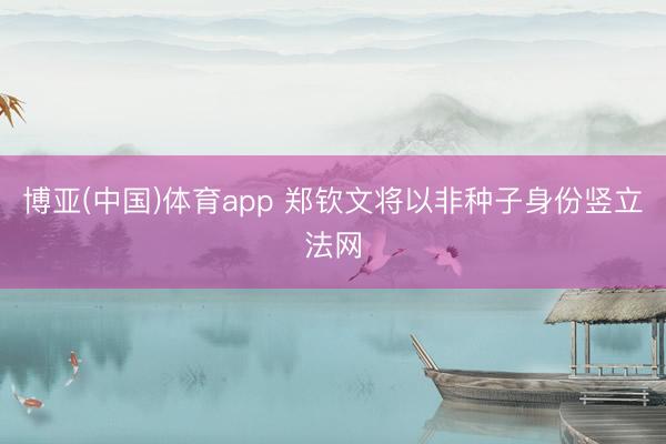 博亚(中国)体育app 郑钦文将以非种子身份竖立法网