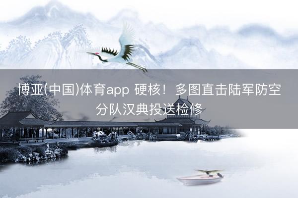 博亚(中国)体育app 硬核！多图直击陆军防空分队汉典投送检修